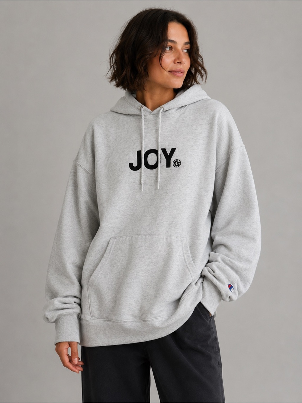 Champion Light Grey JOY Pullover Hoodie